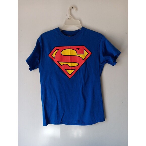Superman Shirt Men's Medium Blue Short Sleeve Tee Logo DC Comics - Picture 13 of 16
